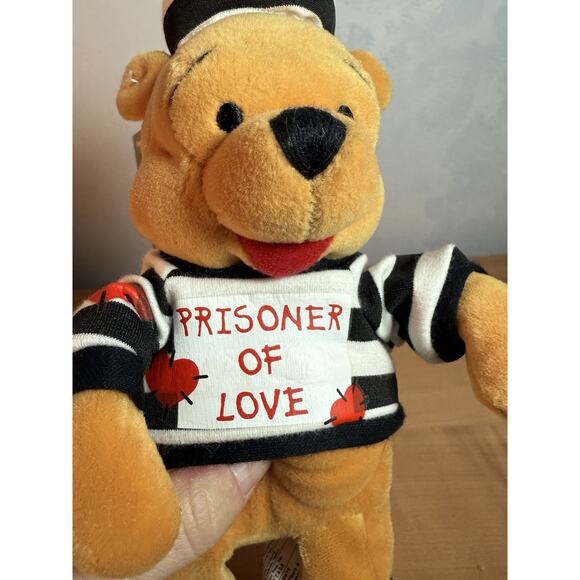 Disney Store Winnie the Pooh Prisoner of Love 8" Plush Valentines Day NWT - Picture 5 of 10